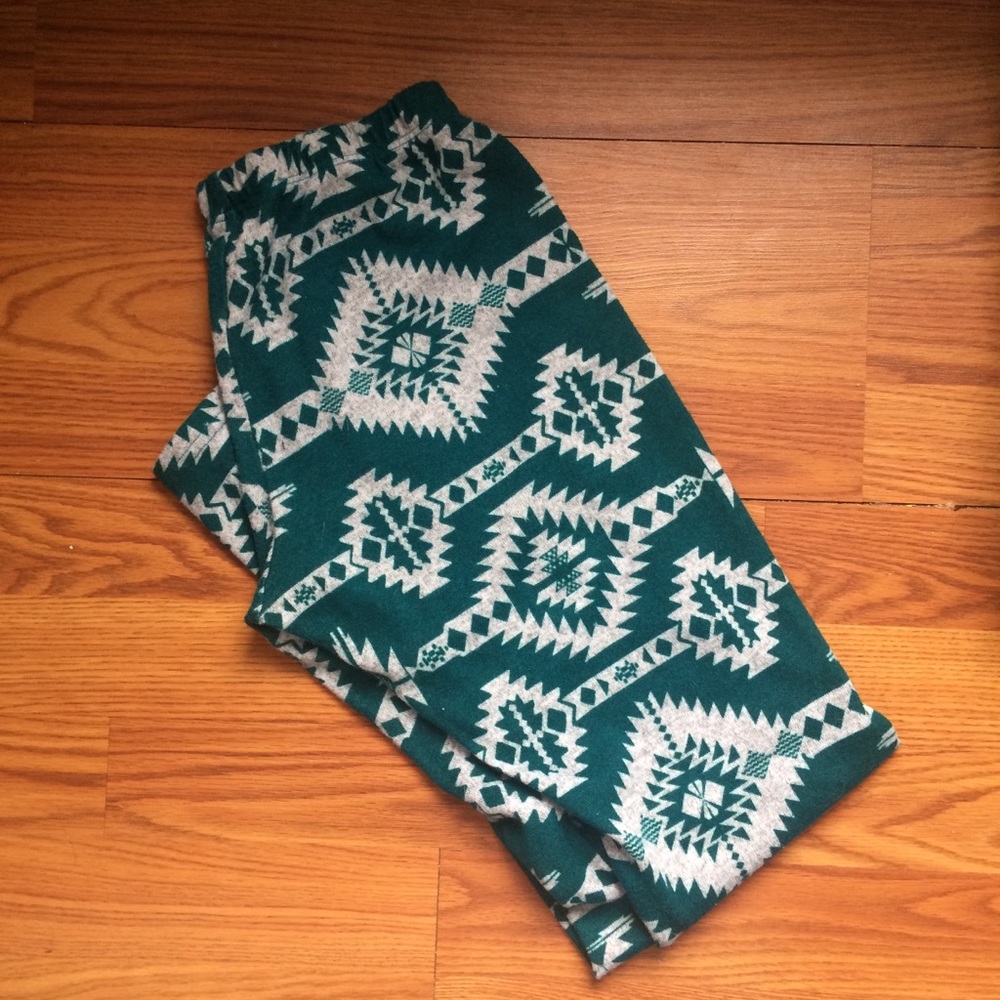 Teal Print Leggings